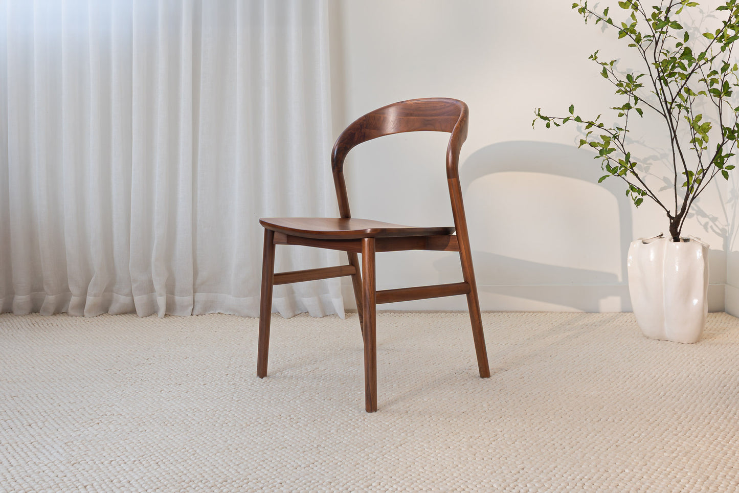 Freya Solid Walnut Hardwood Dining Chair