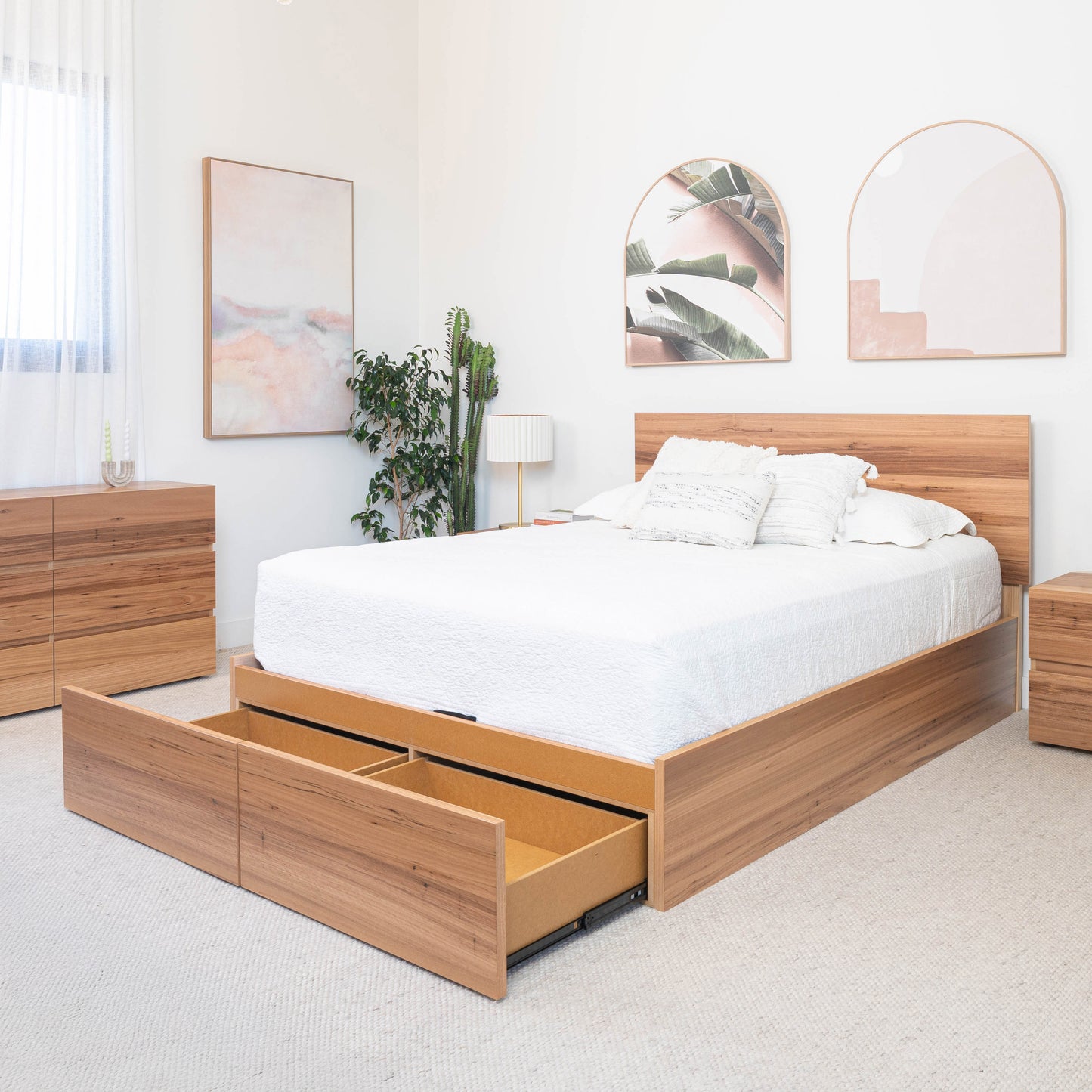 Dusk Gas Lift Storage Bed Frame - Made in Australia