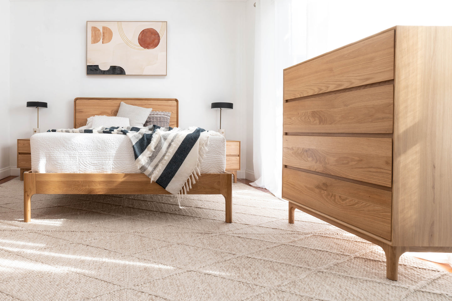Emery American Oak Tallboy