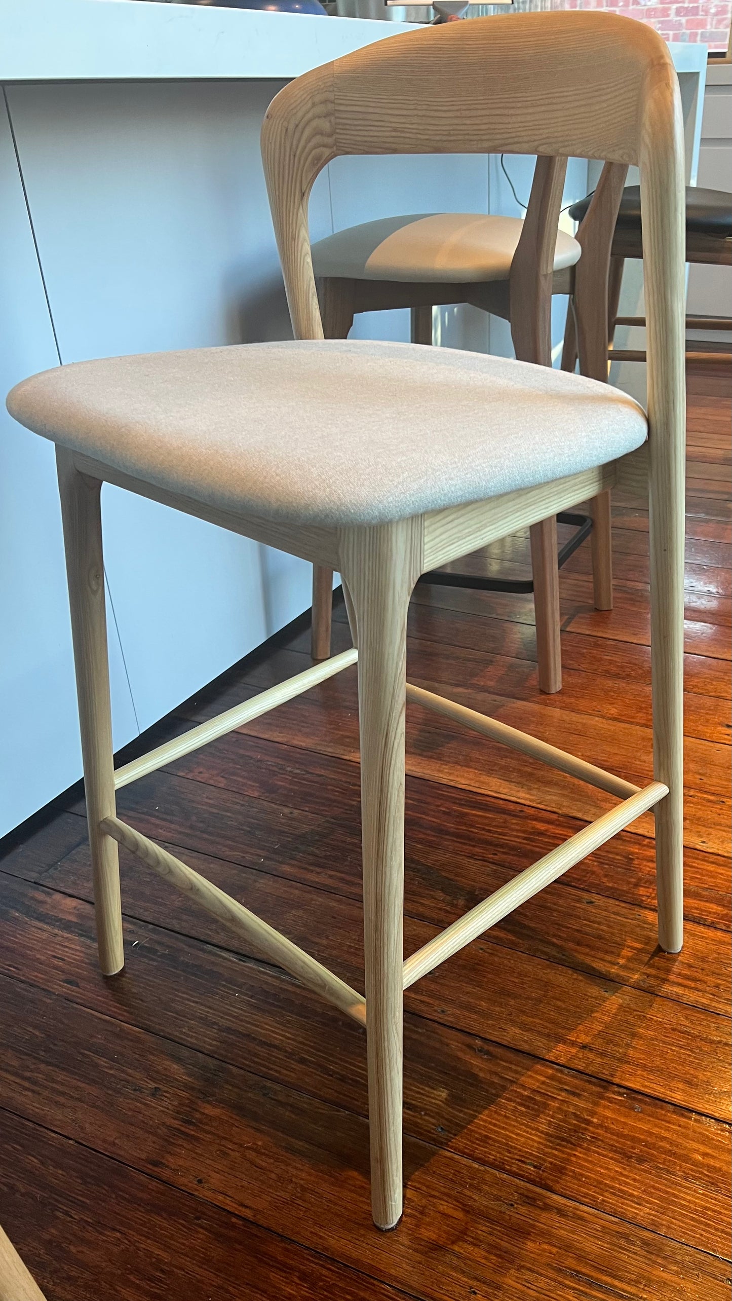 Sophie Solid American Ash Oak Hardwood Barstool
