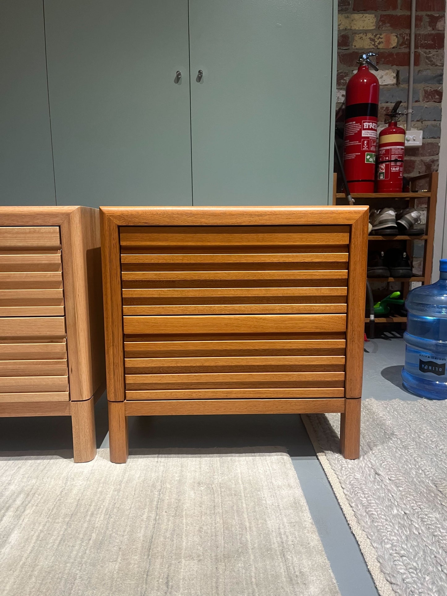 Ex Demo 1 x Luna 2 Drawer Bedside Table in LIGHT OAK STAIN
