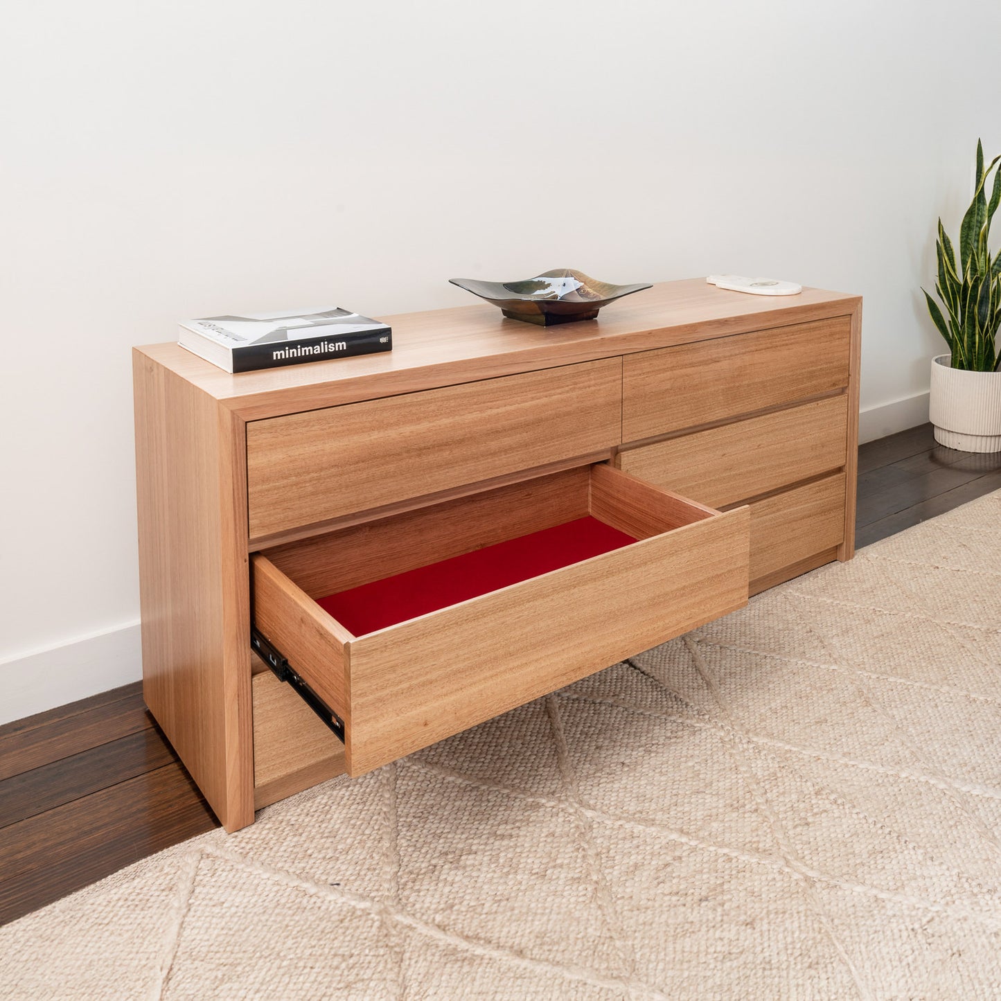 Kaiza Tasmanian Oak 6 Drawer Dresser - Made in Australia