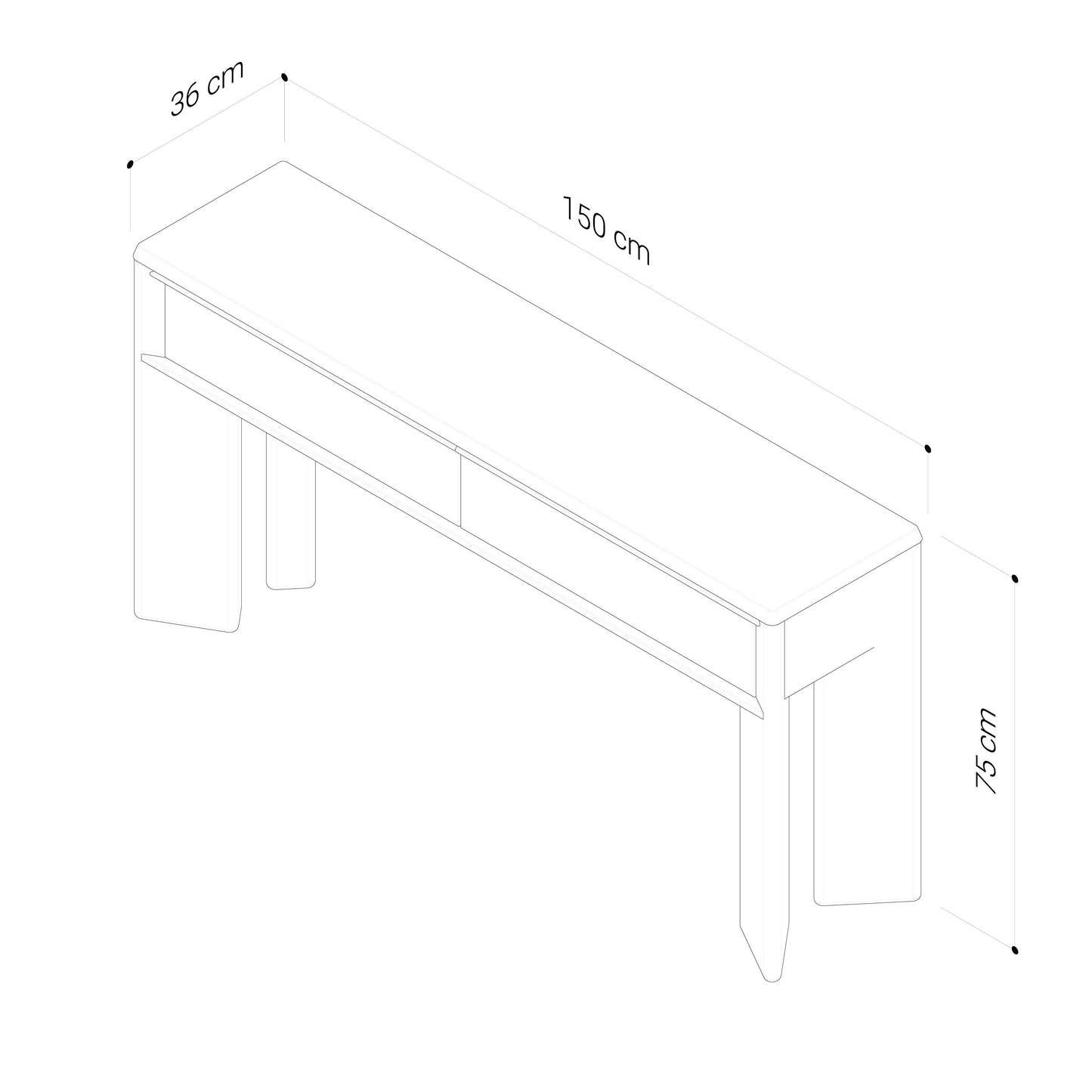 Niko Oak Hall Table