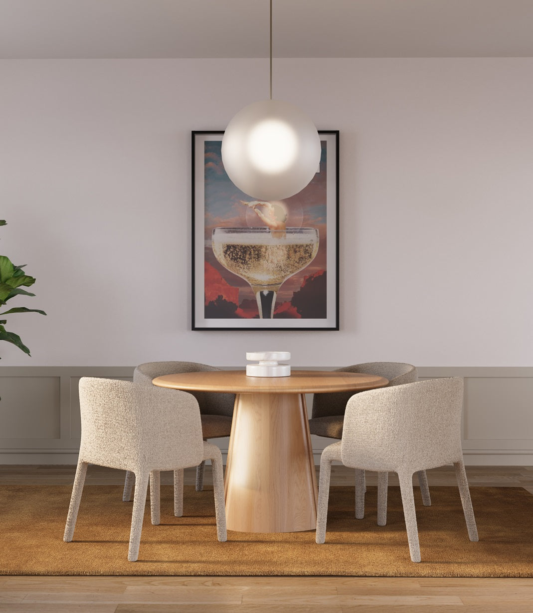 Leora American Oak Round Dining Table