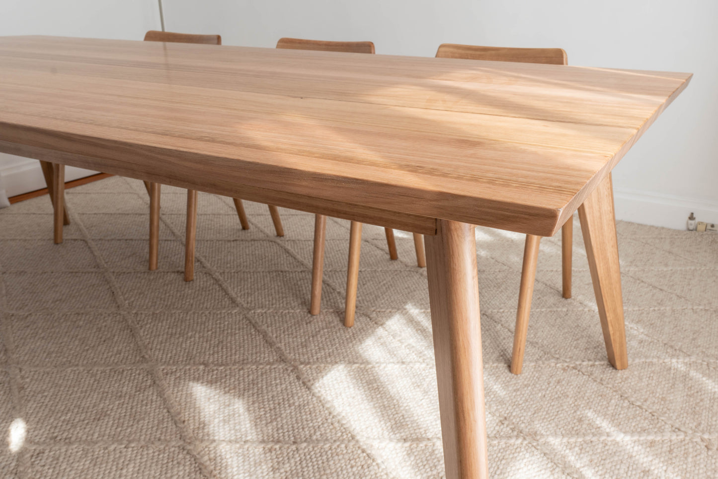 Layla Solid Tasmanian Oak Hardwood Dining Table - Made in Australia