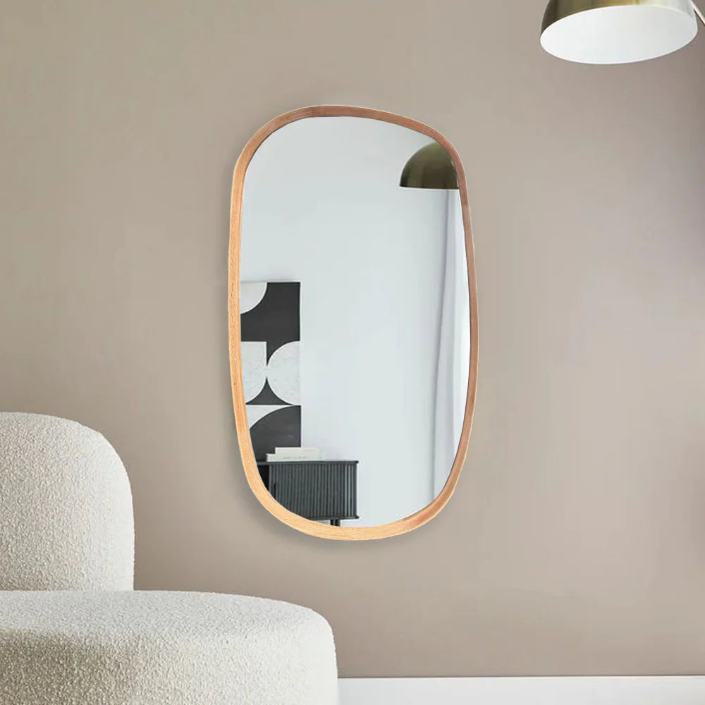 Barney Solid American Oak Mirror