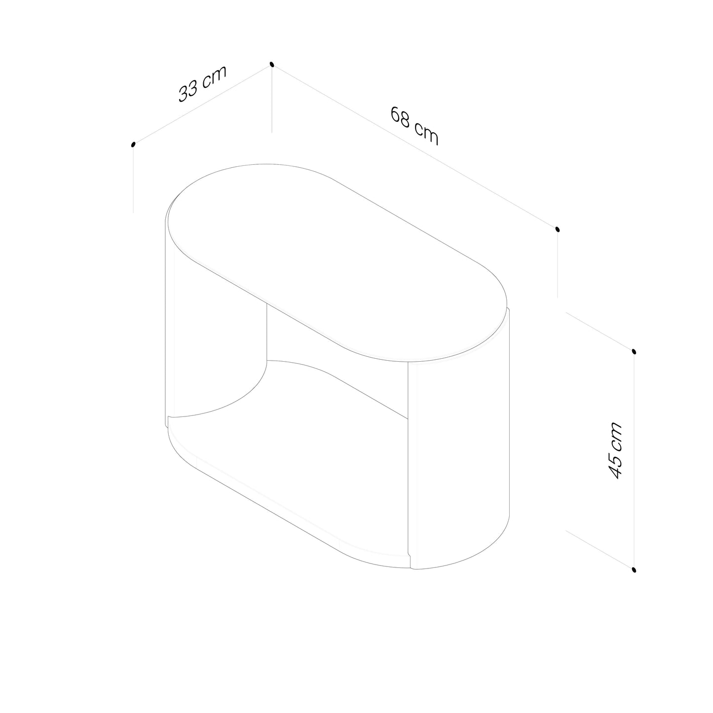 Mystis Walnut Side Table