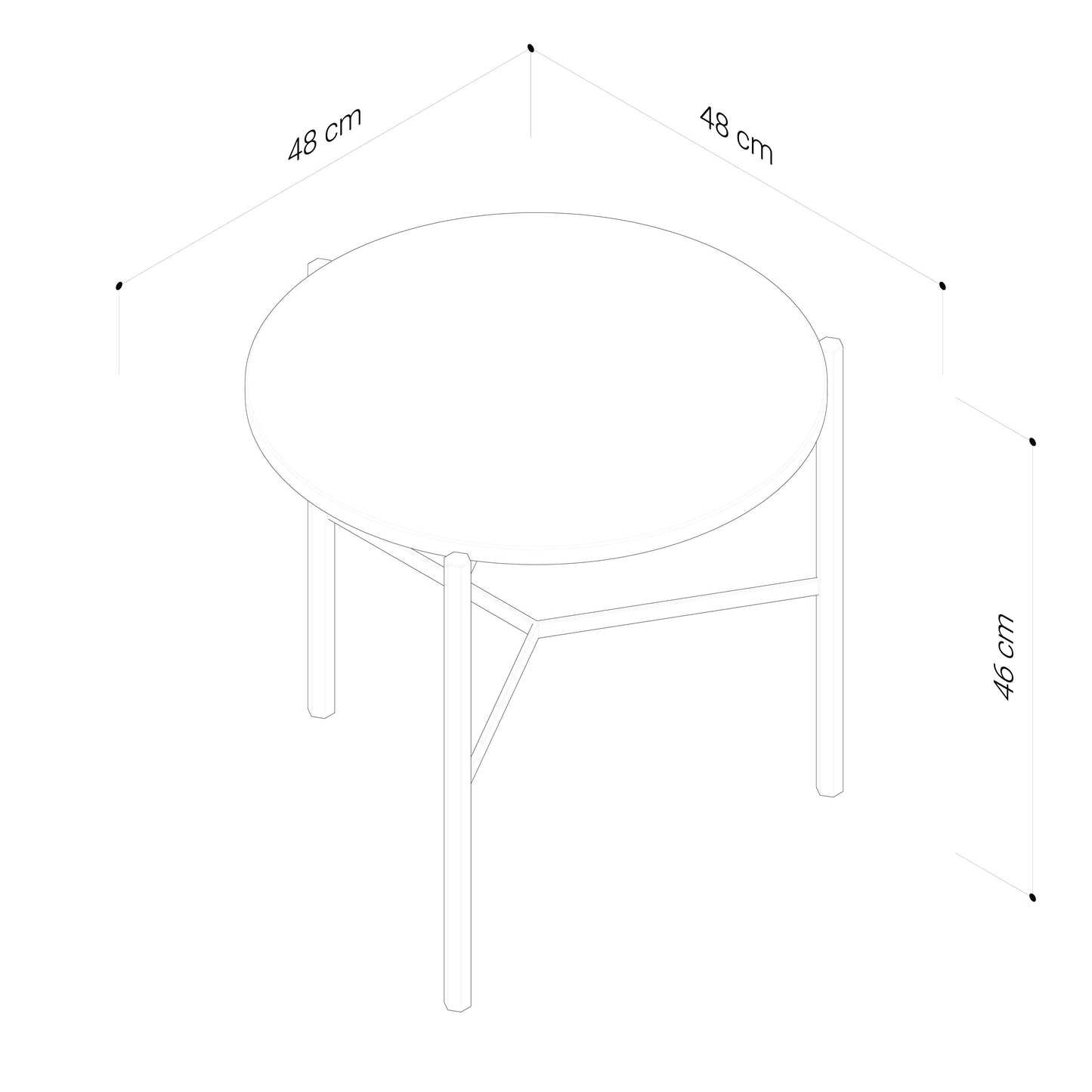 Ness Emperador Marble Lamp Table