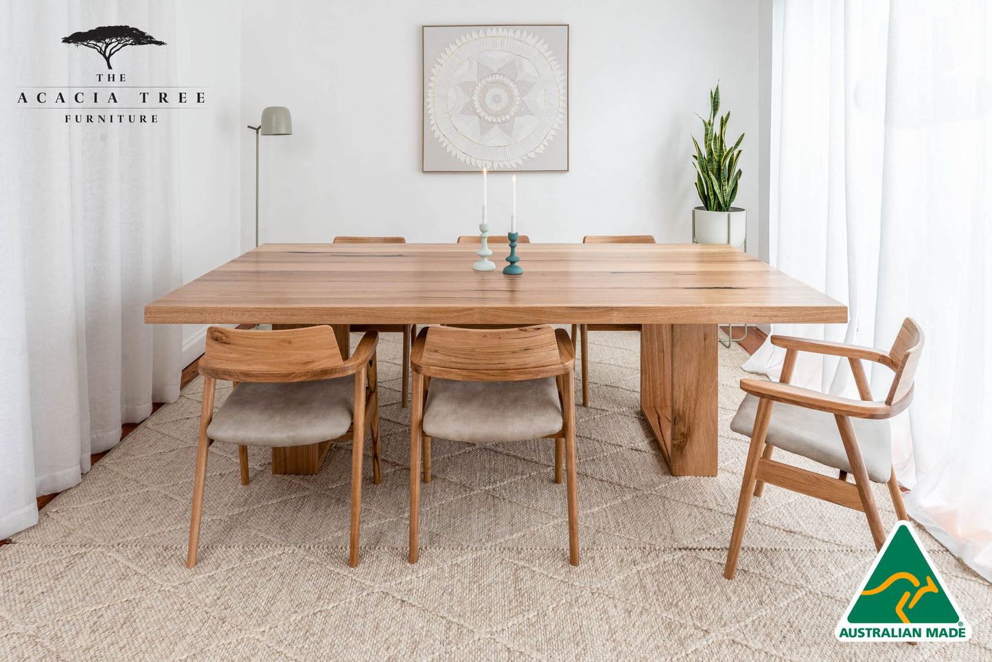 Osaka™️ (Natural) Solid Messmate Dining Table - Made in Australia