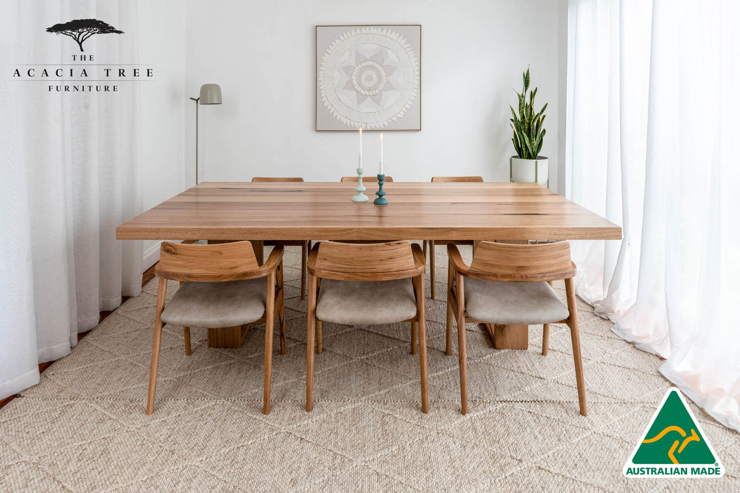 Osaka™️ (Natural) Solid Messmate Dining Table - Made in Australia