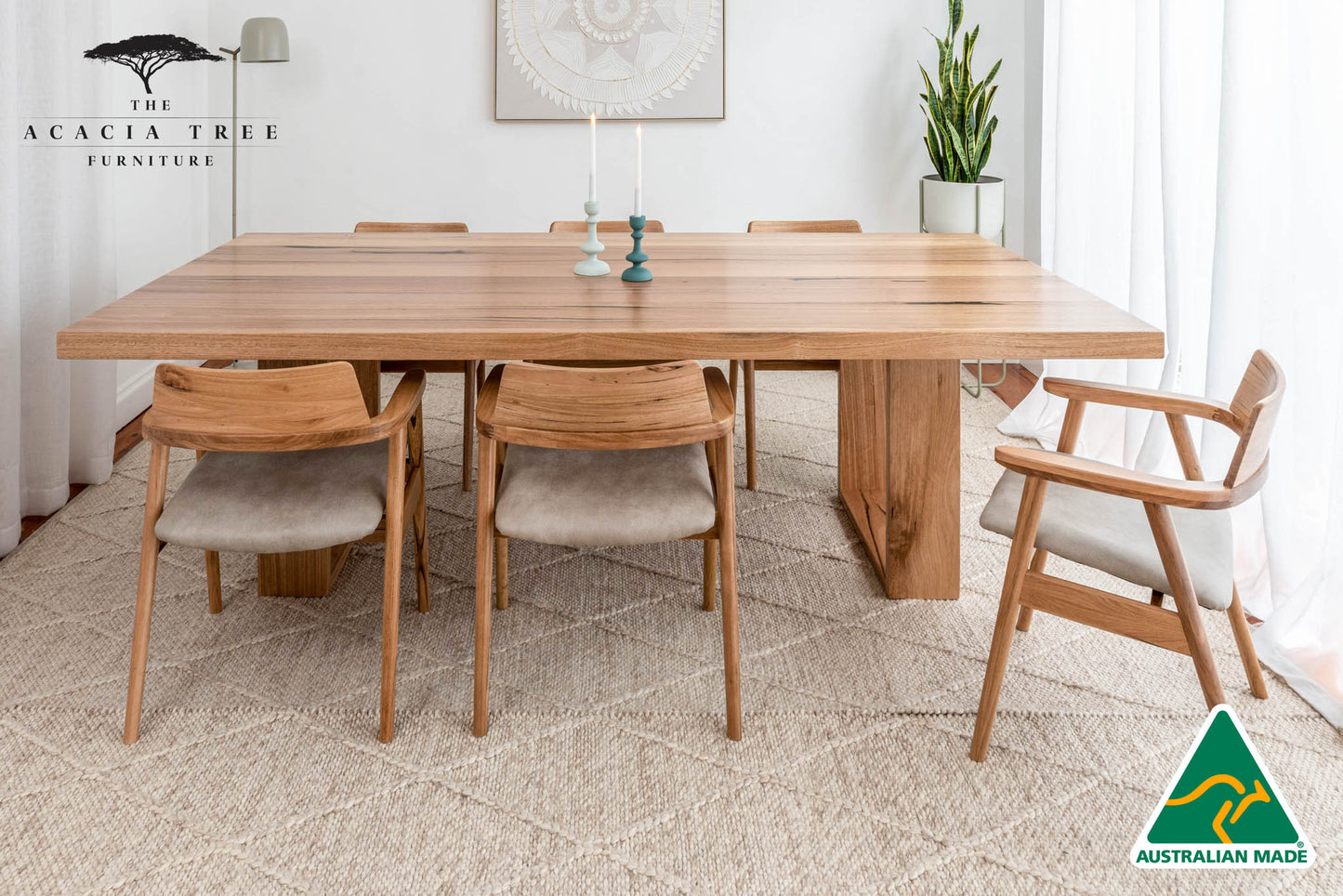 Osaka™️ (Natural) Solid Messmate Dining Table - Made in Australia