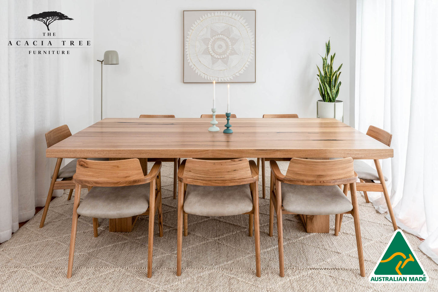 Osaka™️ (Natural) Solid Messmate Dining Table - Made in Australia
