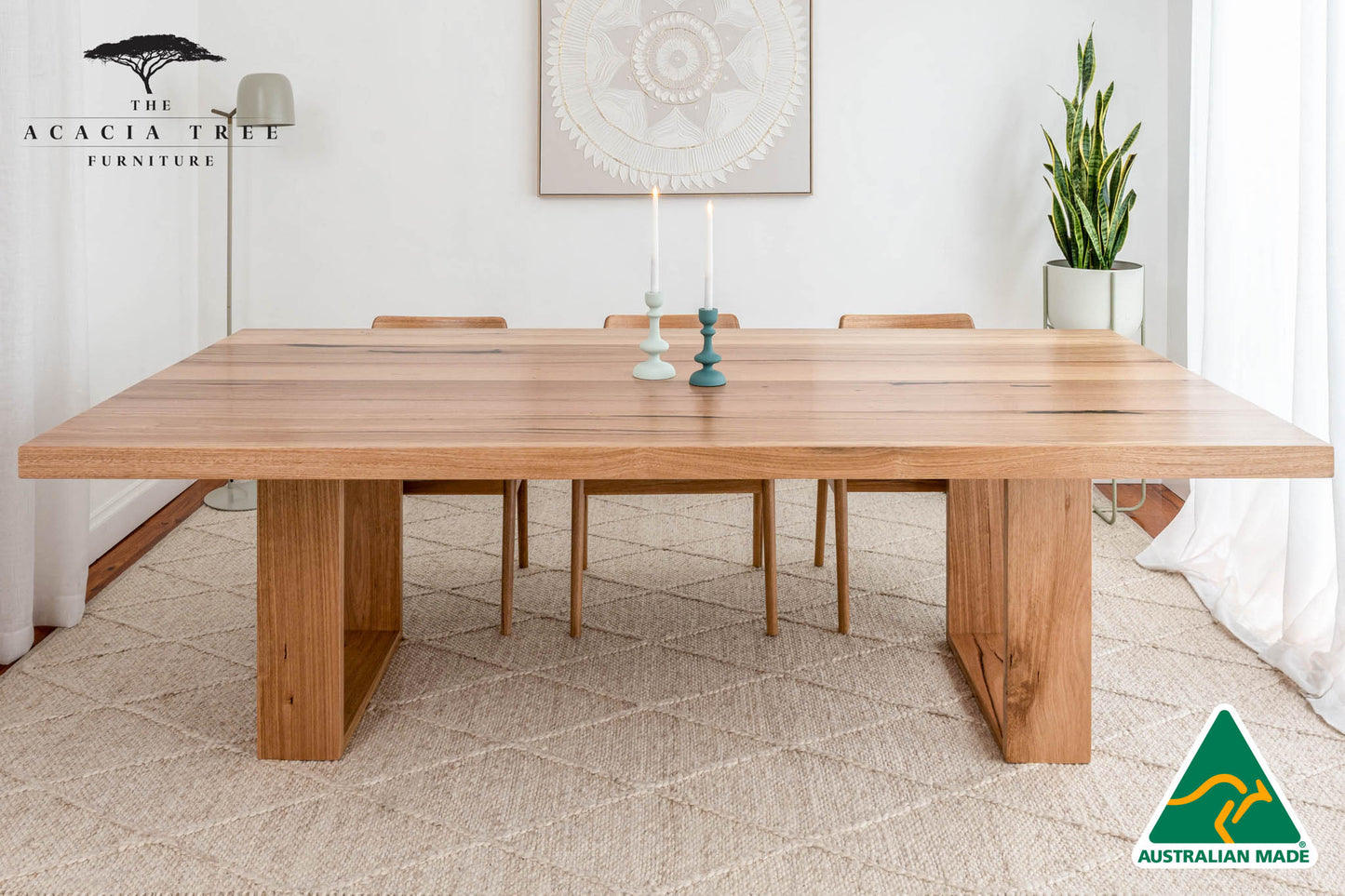 Osaka™️ (Natural) Solid Messmate Dining Table - Made in Australia