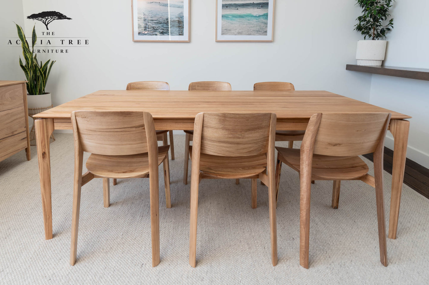 Ex Demo Set of 6 x Pisa Solid Messmate Hardwood Dining Chair