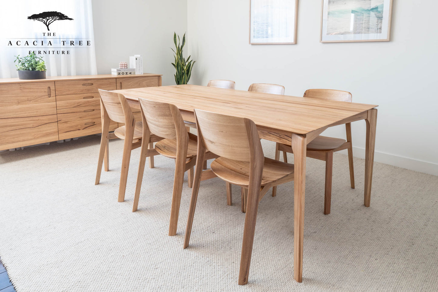 Ex Demo Set of 6 x Pisa Solid Messmate Hardwood Dining Chair