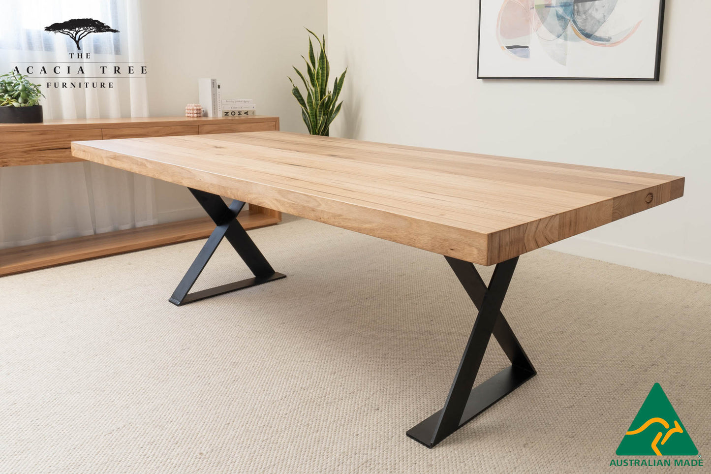 NEW 3.0m Onyx Solid Messmate Hardwood Dining Table - Made in Australia