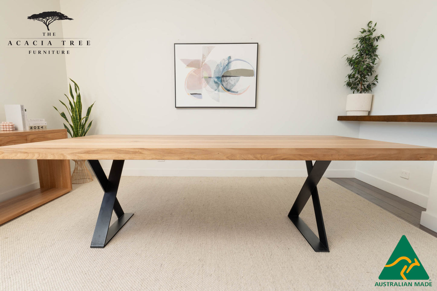 NEW 3.0m Onyx Solid Messmate Hardwood Dining Table - Made in Australia