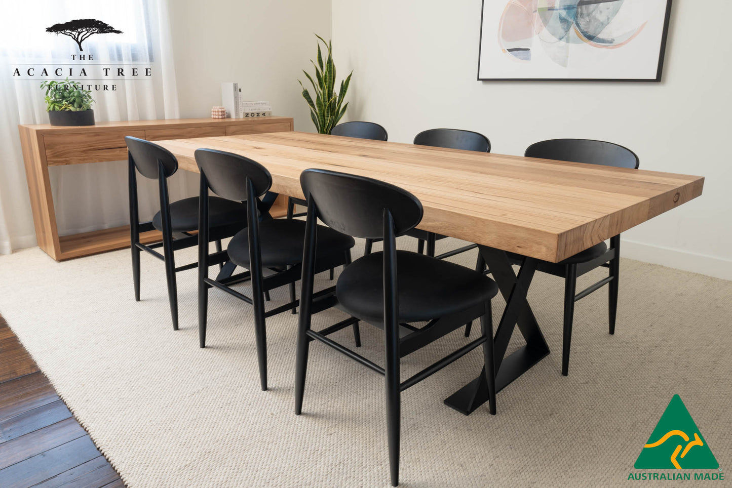NEW 3.0m Onyx Solid Messmate Hardwood Dining Table - Made in Australia