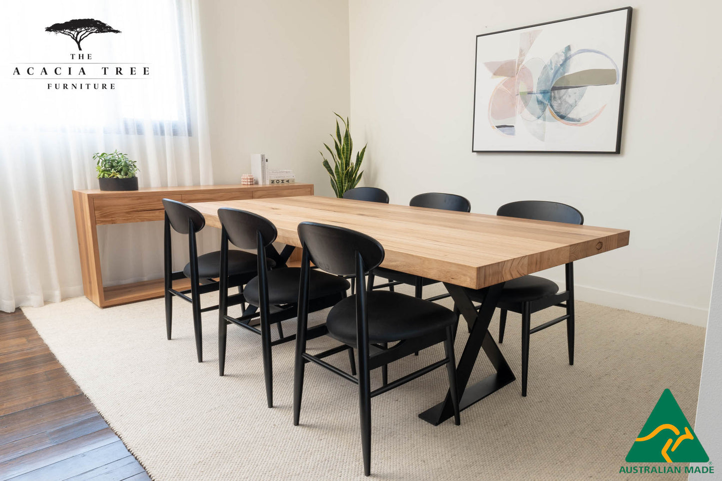 NEW 3.0m Onyx Solid Messmate Hardwood Dining Table - Made in Australia