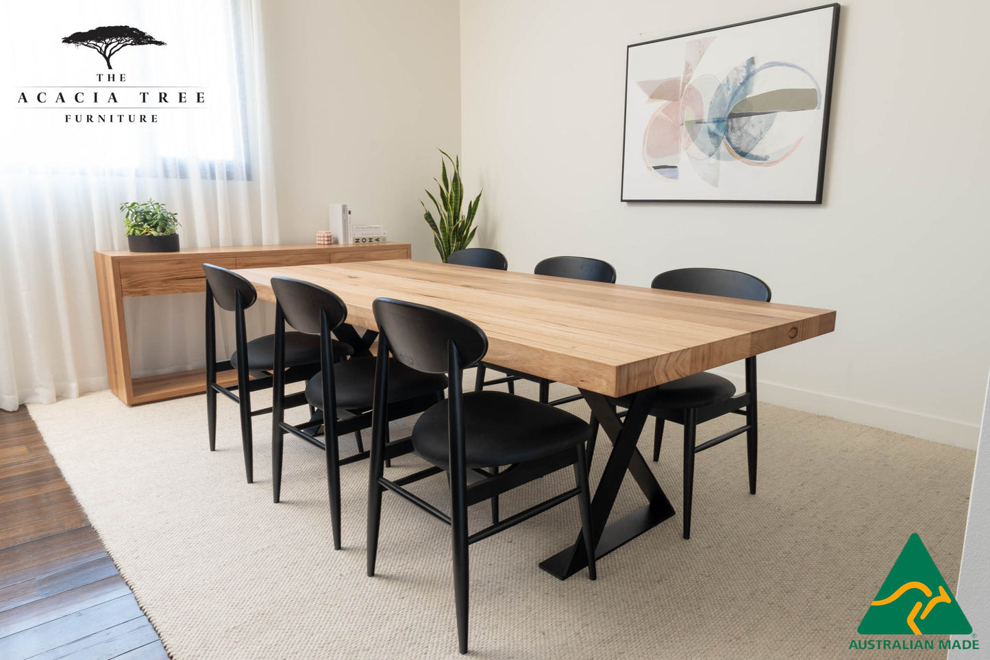 NEW 3.0m Onyx Solid Messmate Hardwood Dining Table - Made in Australia