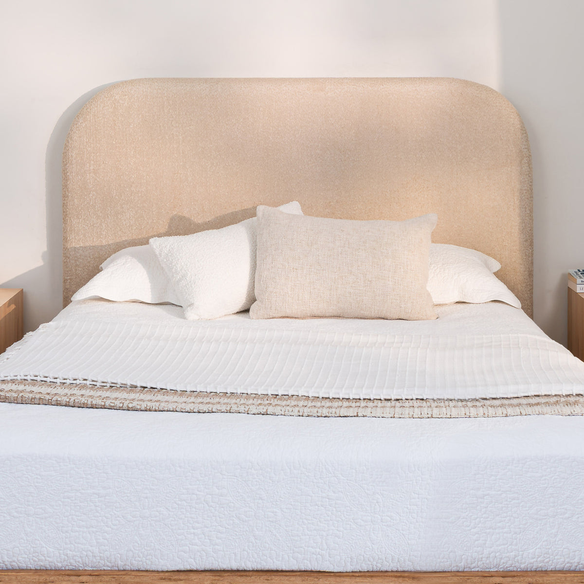 Yakka Curve Upholstered Headboard – Headboard Only