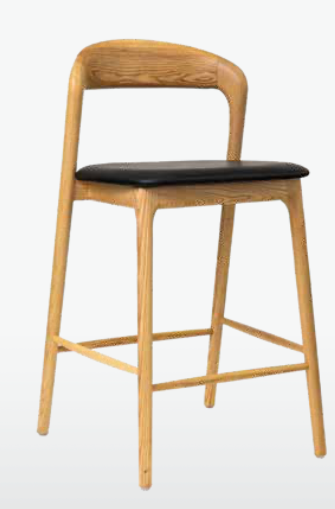 Sophie Solid American Ash Oak Hardwood Barstool