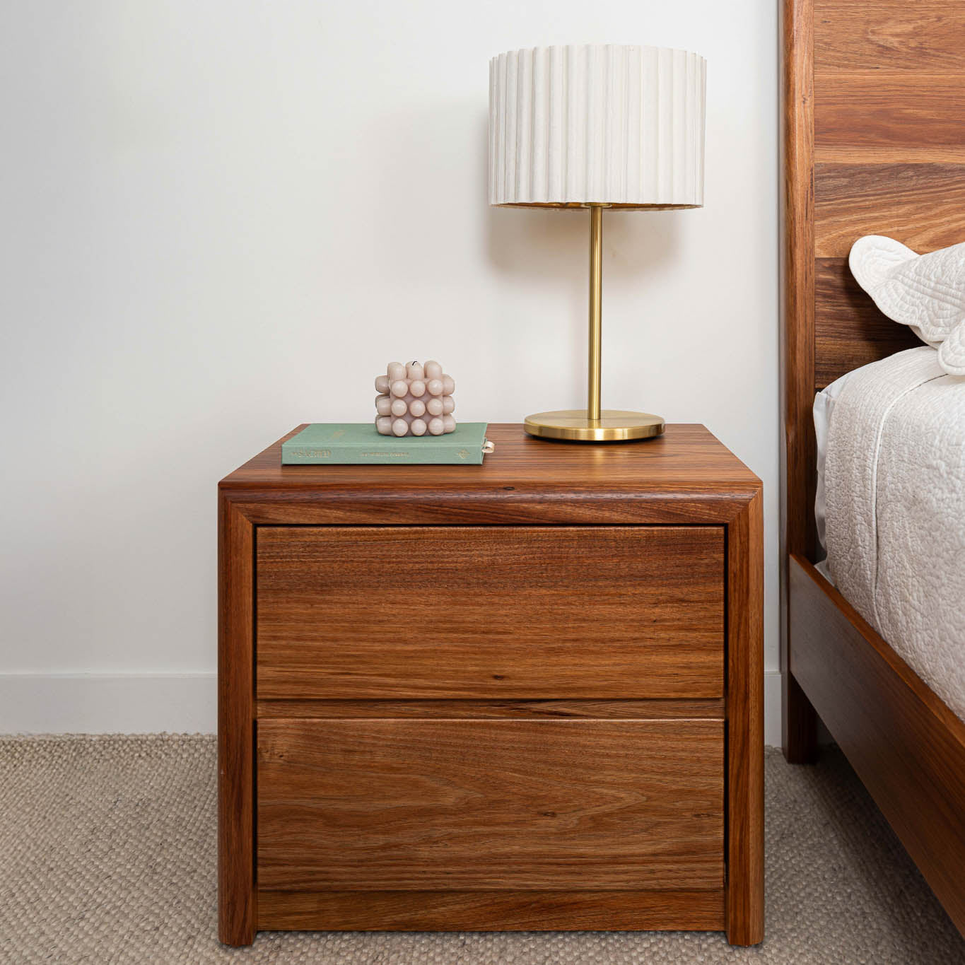 Yakka Blackwood Heritage Bedside Table (2 Drawer)