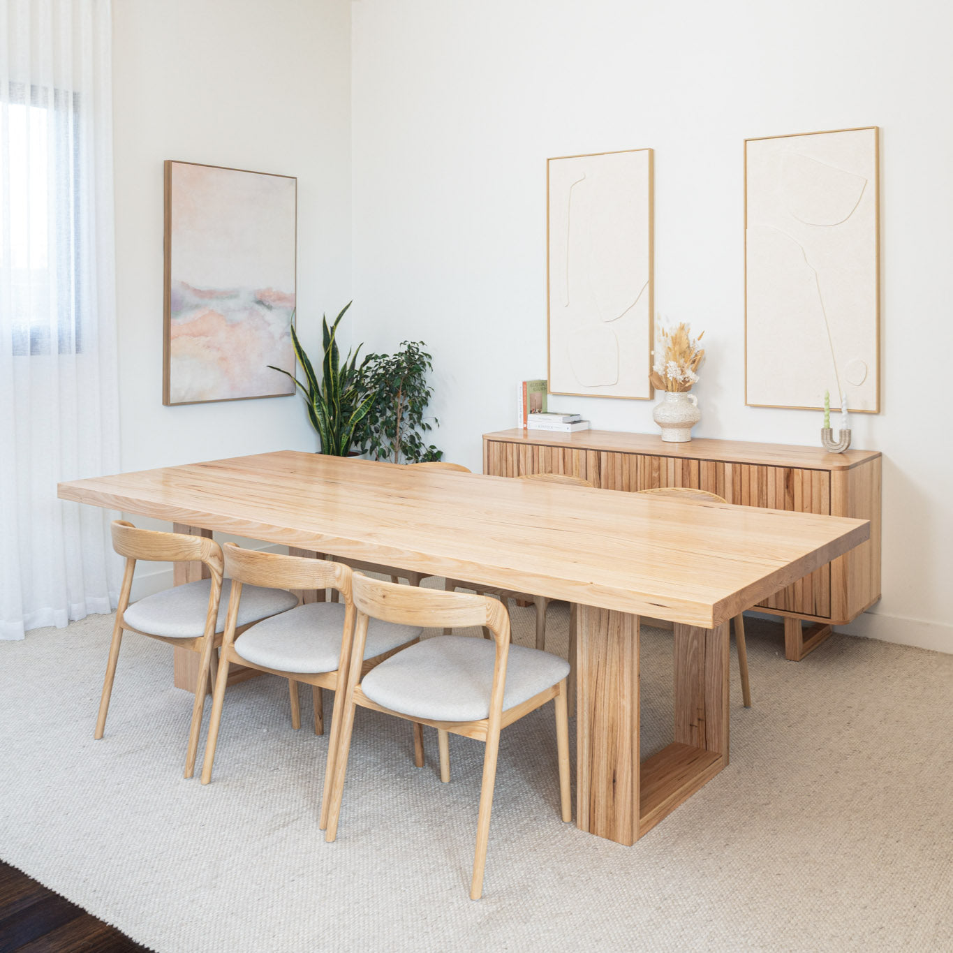 Osaka Vic Ash Feature Dining Table - Made in Australia