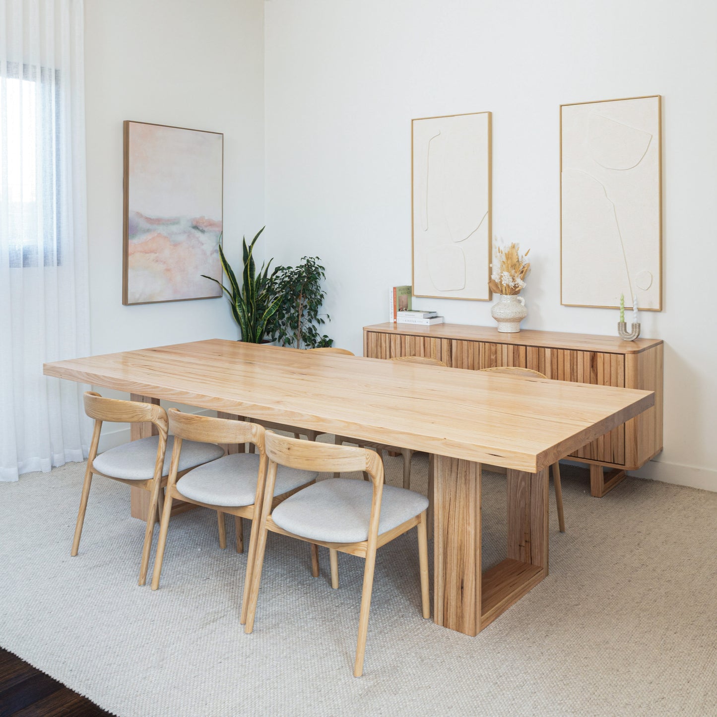 Osaka Vic Ash Feature Dining Table - Made in Australia