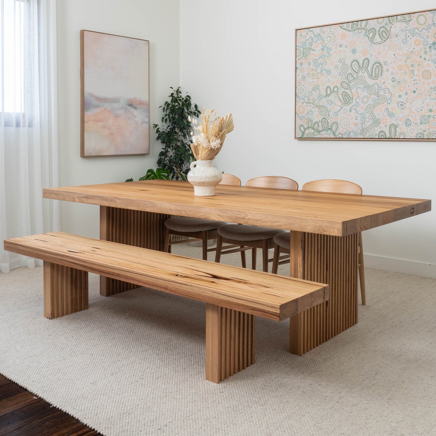Ex Demo 2.8m Hermes Solid Australian Hardwood Dining Table - Made in Australia - Brisbane Showroom