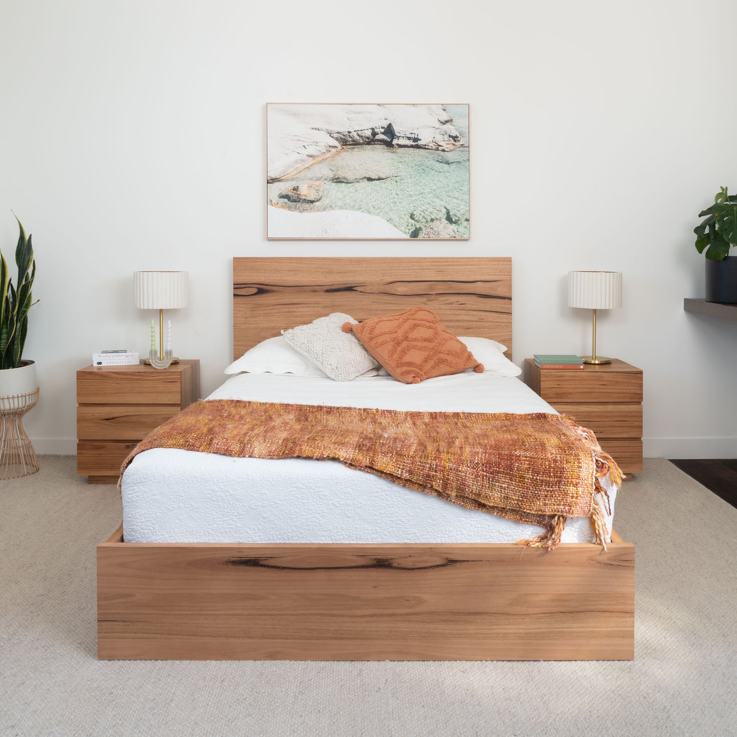York Gas Lift Fully Solid Australian Bed Frame - Made in Australia