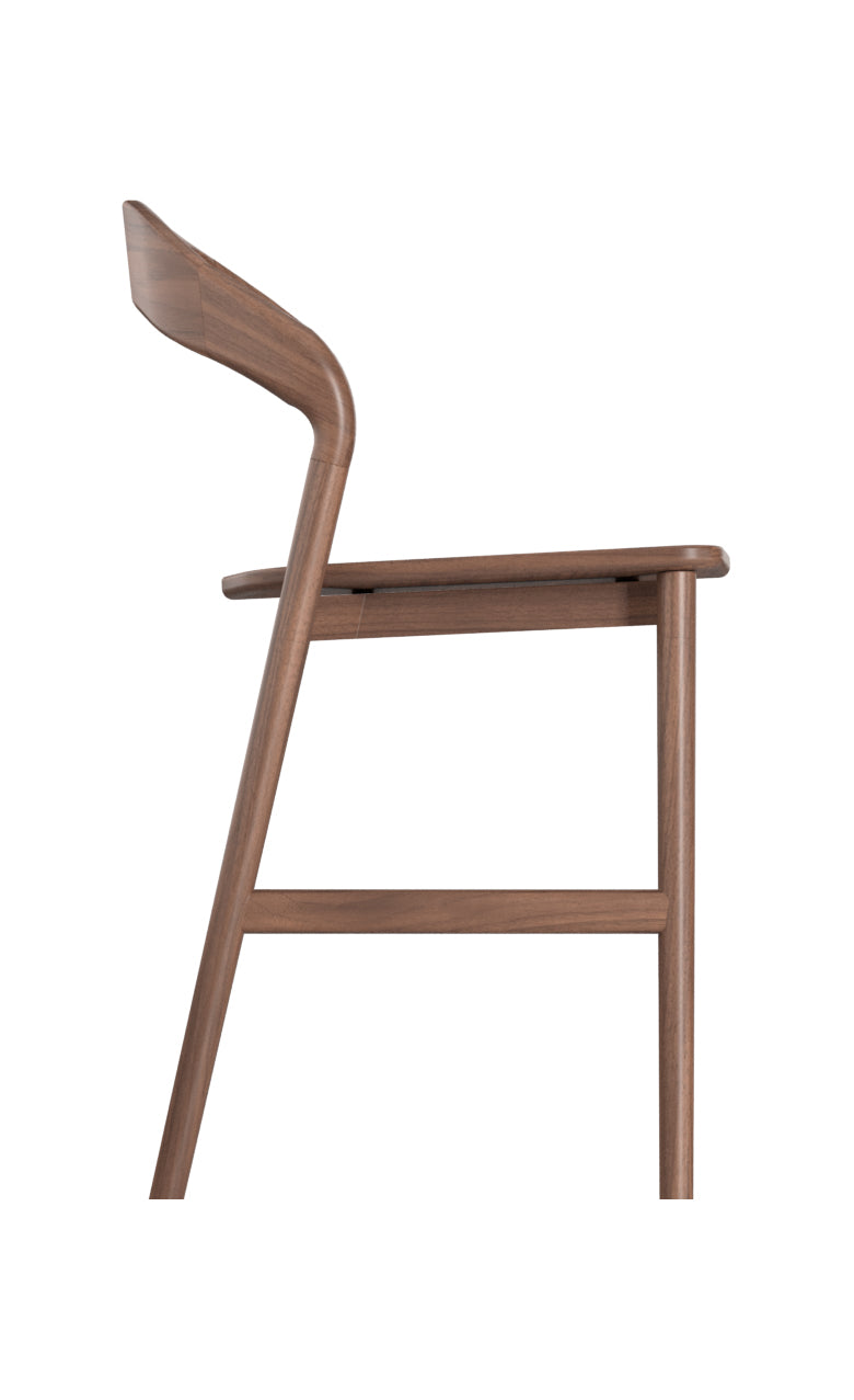 Freya Solid Walnut Barstool