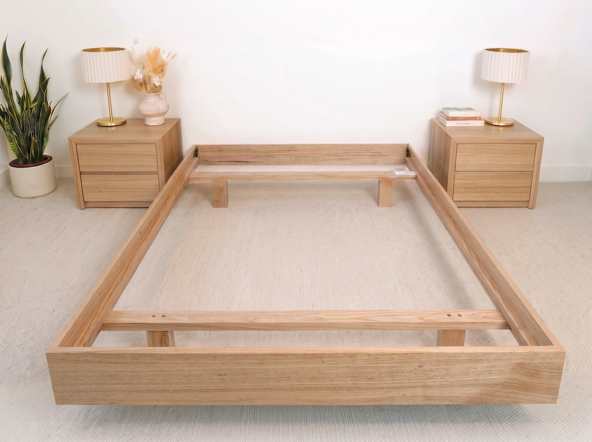 Yakka Base Tasmanian Oak Signature Bed Frame (Maple Stain)