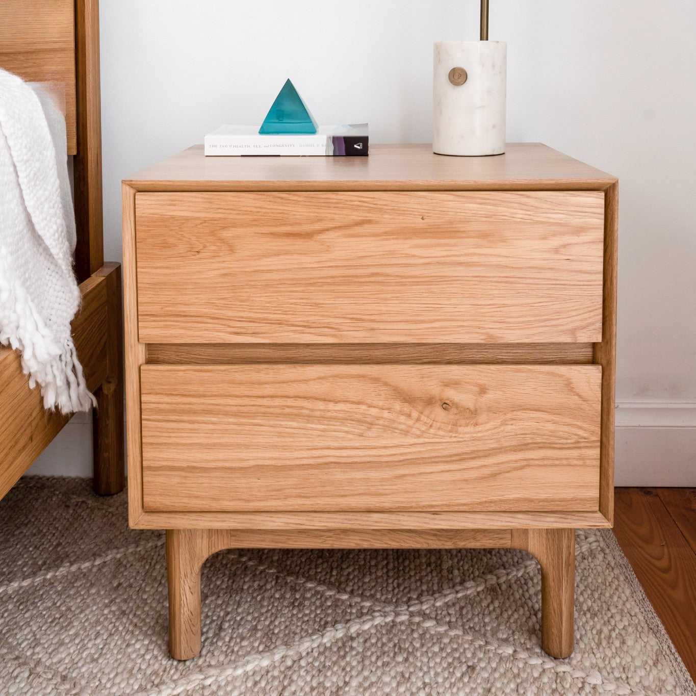 Emery American Oak Bedside Table