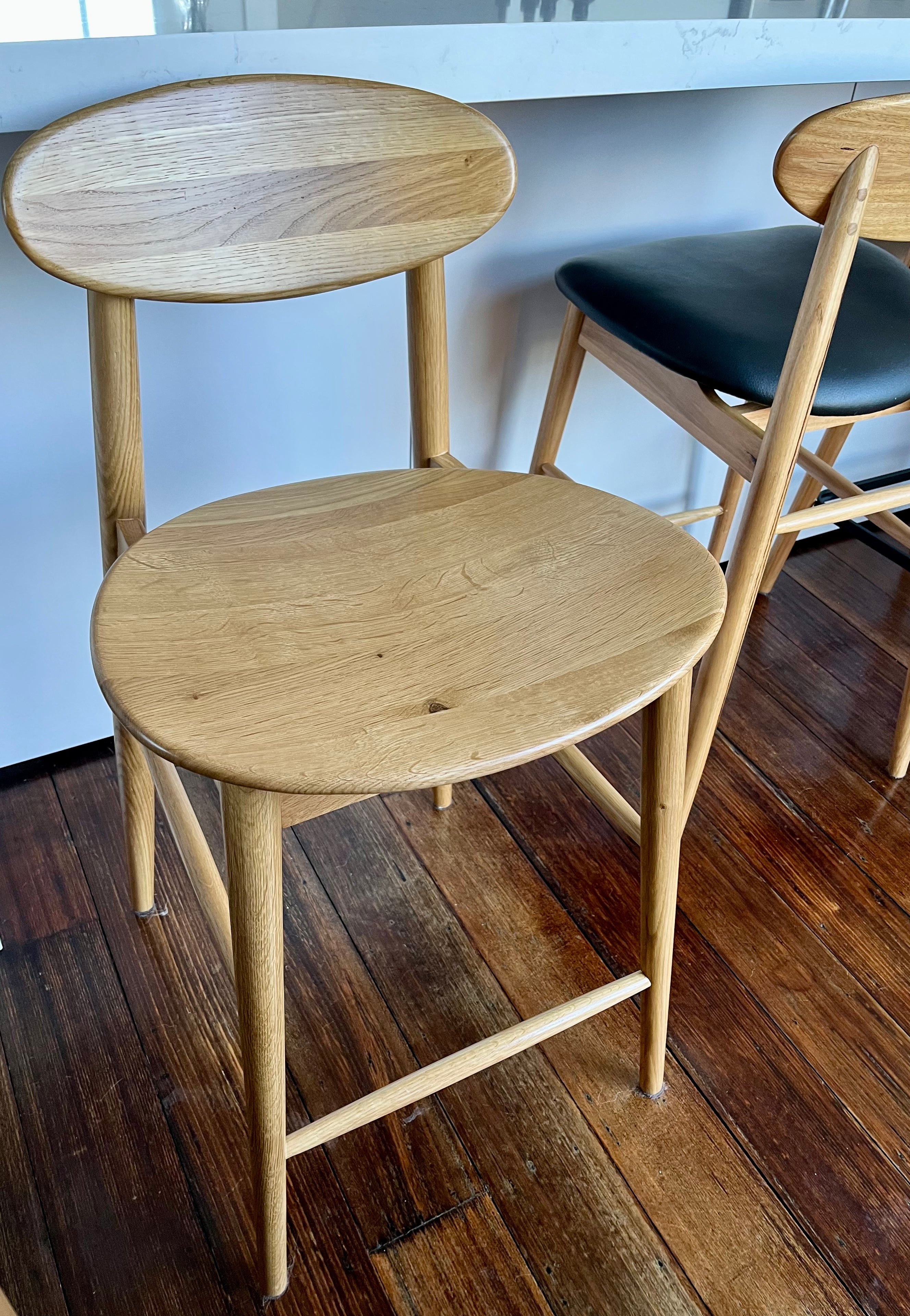 American oak 2025 bar stools