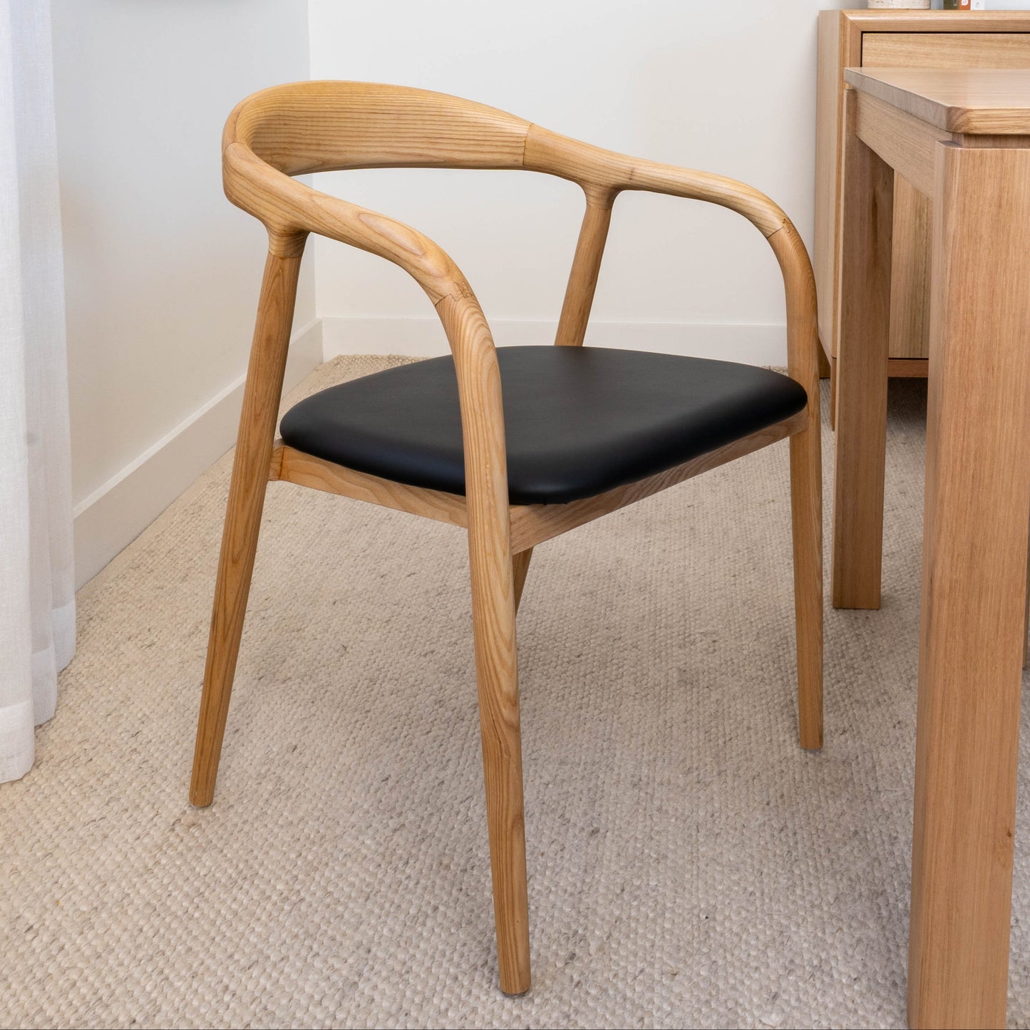 Chelsea Solid American Ash Oak Hardwood Dining Arm Chair
