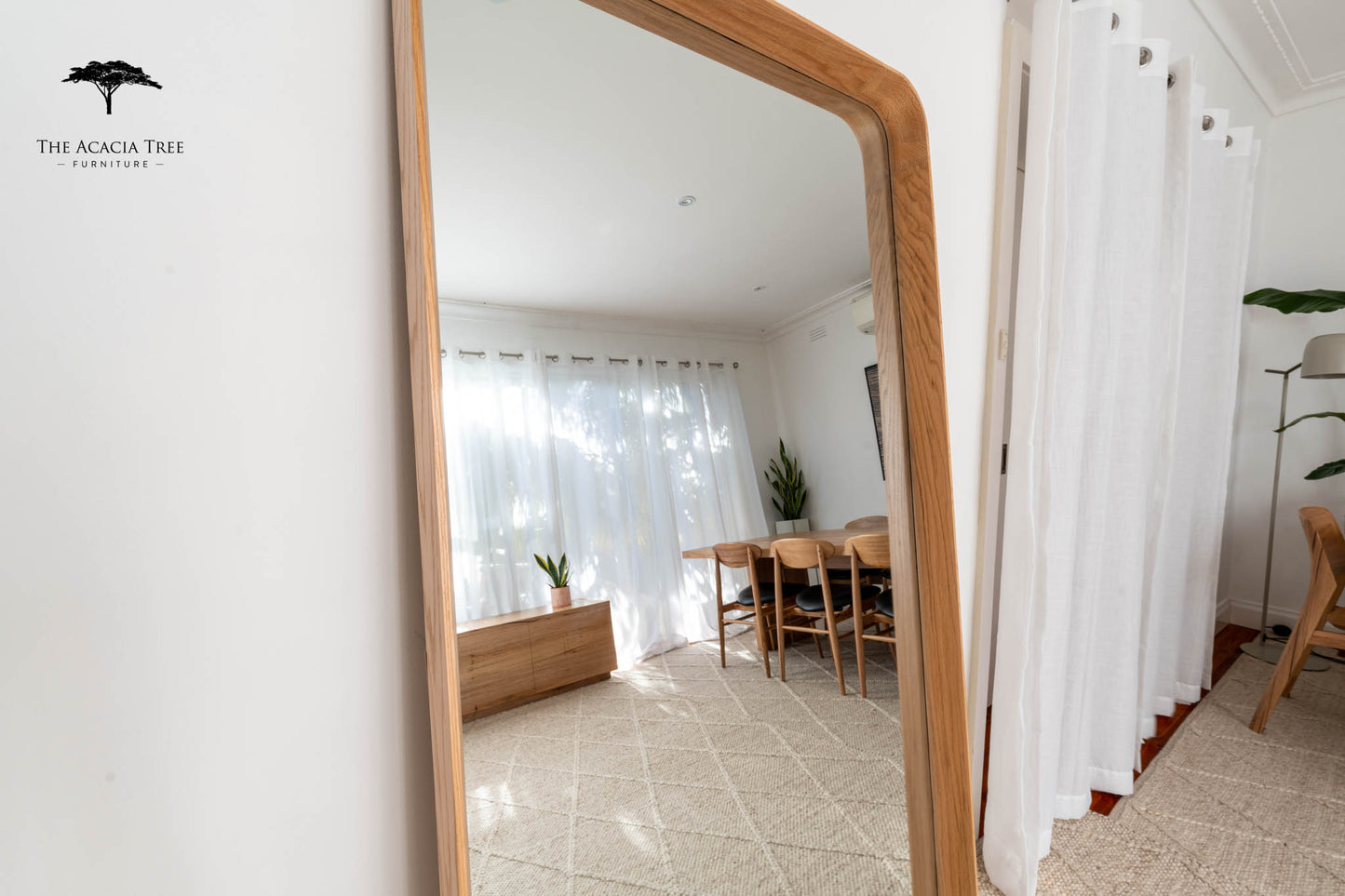 Aleena Solid American Oak Full Length Mirror