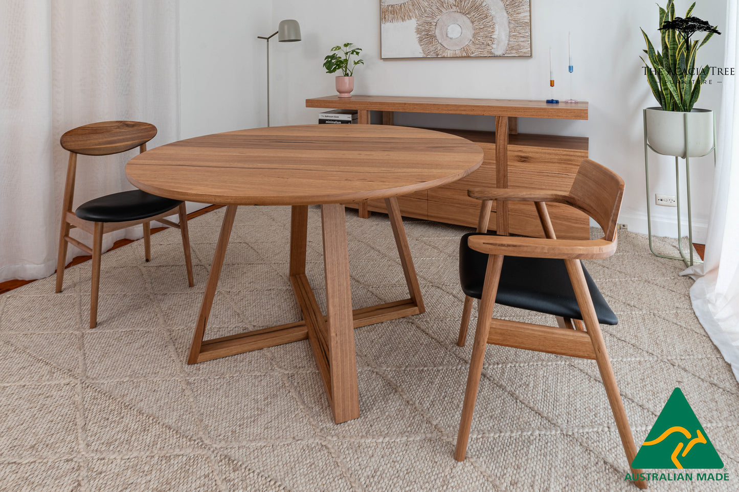 Round Lily Solid Dining Table - Made in Australia