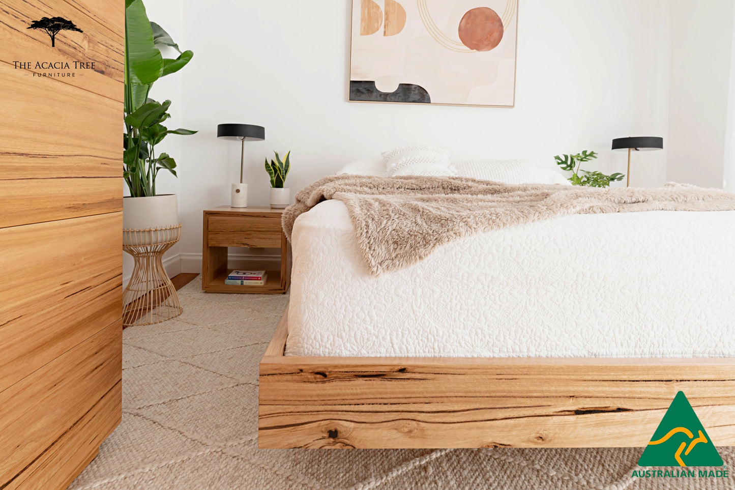 Aurora Fully Solid Australian Floating Bed Frame- Made in Australia