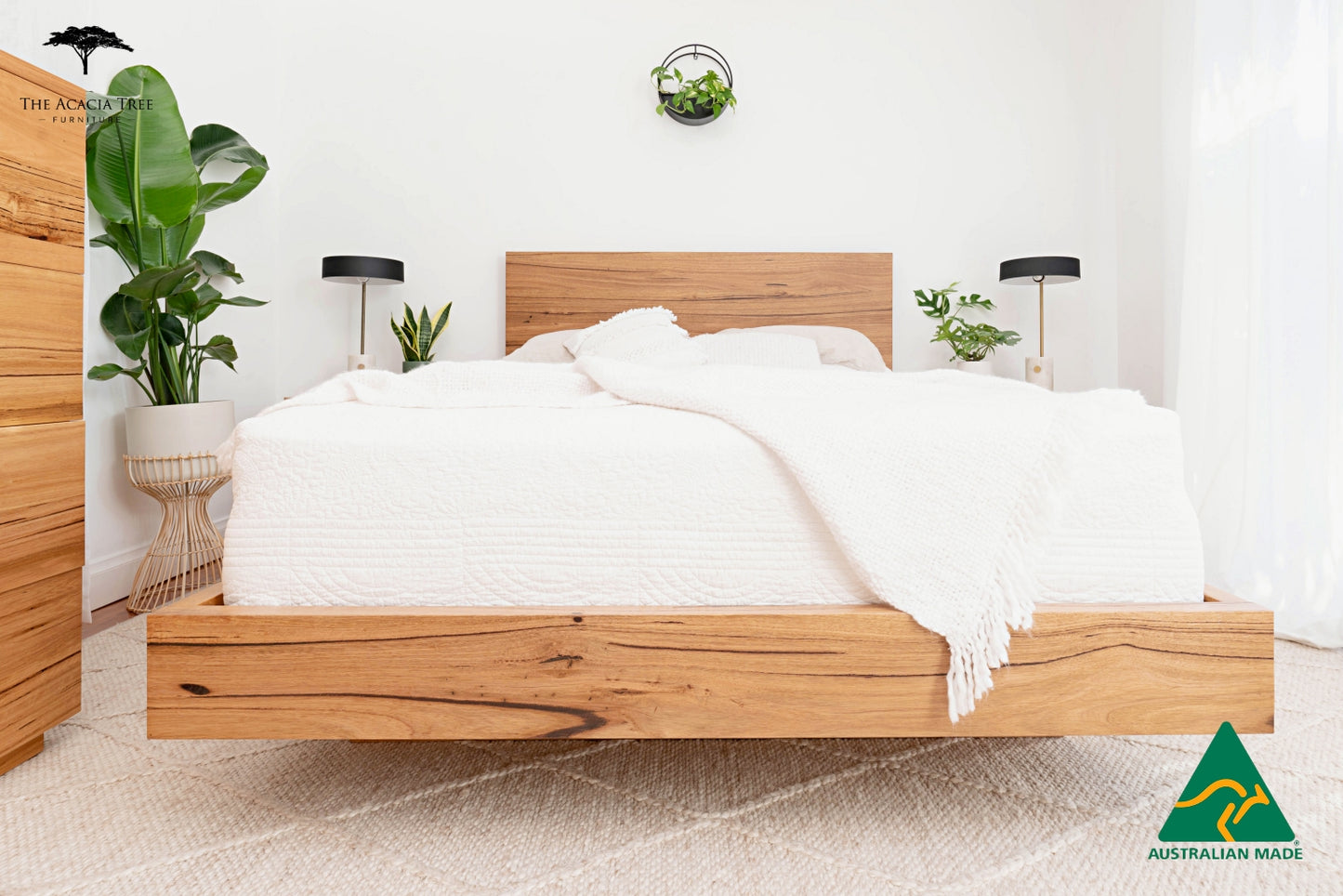 Osaka™️ Bed Frame Fully Solid Australian Hardwood - Made in Australia