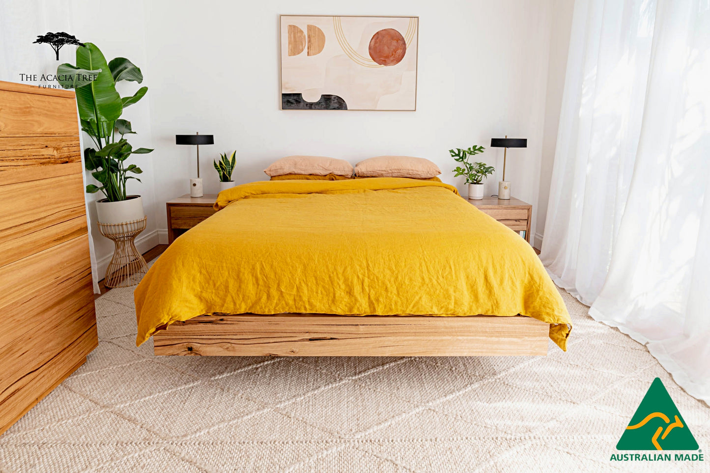 Aurora Fully Solid Australian Floating Bed Frame- Made in Australia