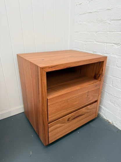 Ex Demo Cape Town Messmate Bedside Table (Honey Oak Stain) - Brisbane Showroom