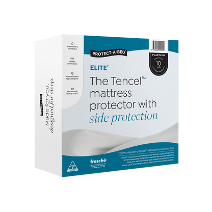 Protect-A-Bed Elite Tencel Jersey Fitted Waterproof Mattress Protector with Side Protection