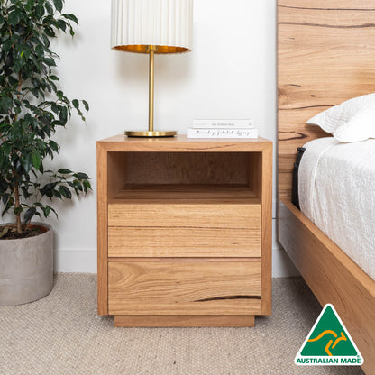 Cape Town 2 Drawer Bedside Table - Made In Australia