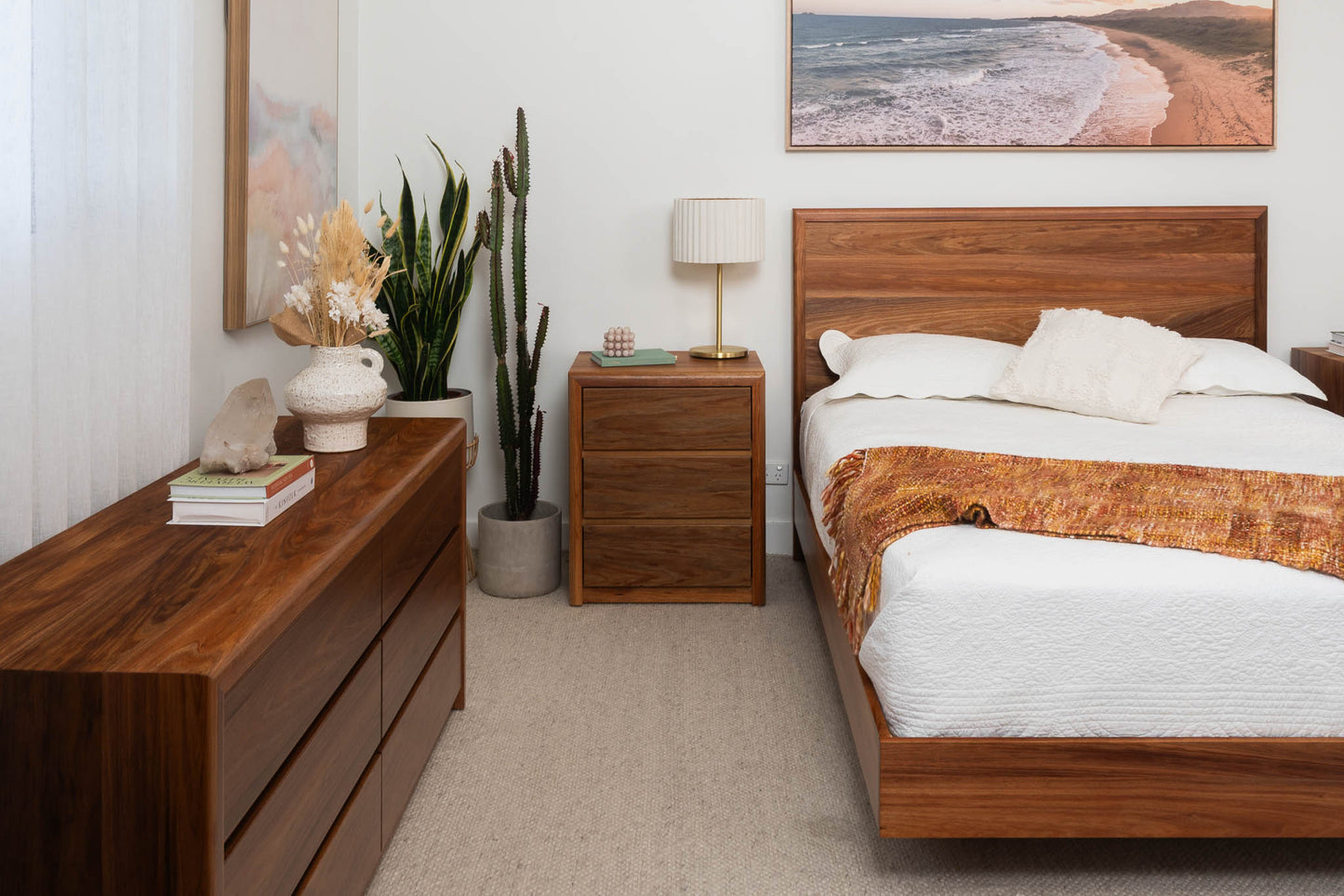 Yakka Blackwood Heritage Bedside Table (3 Drawer)