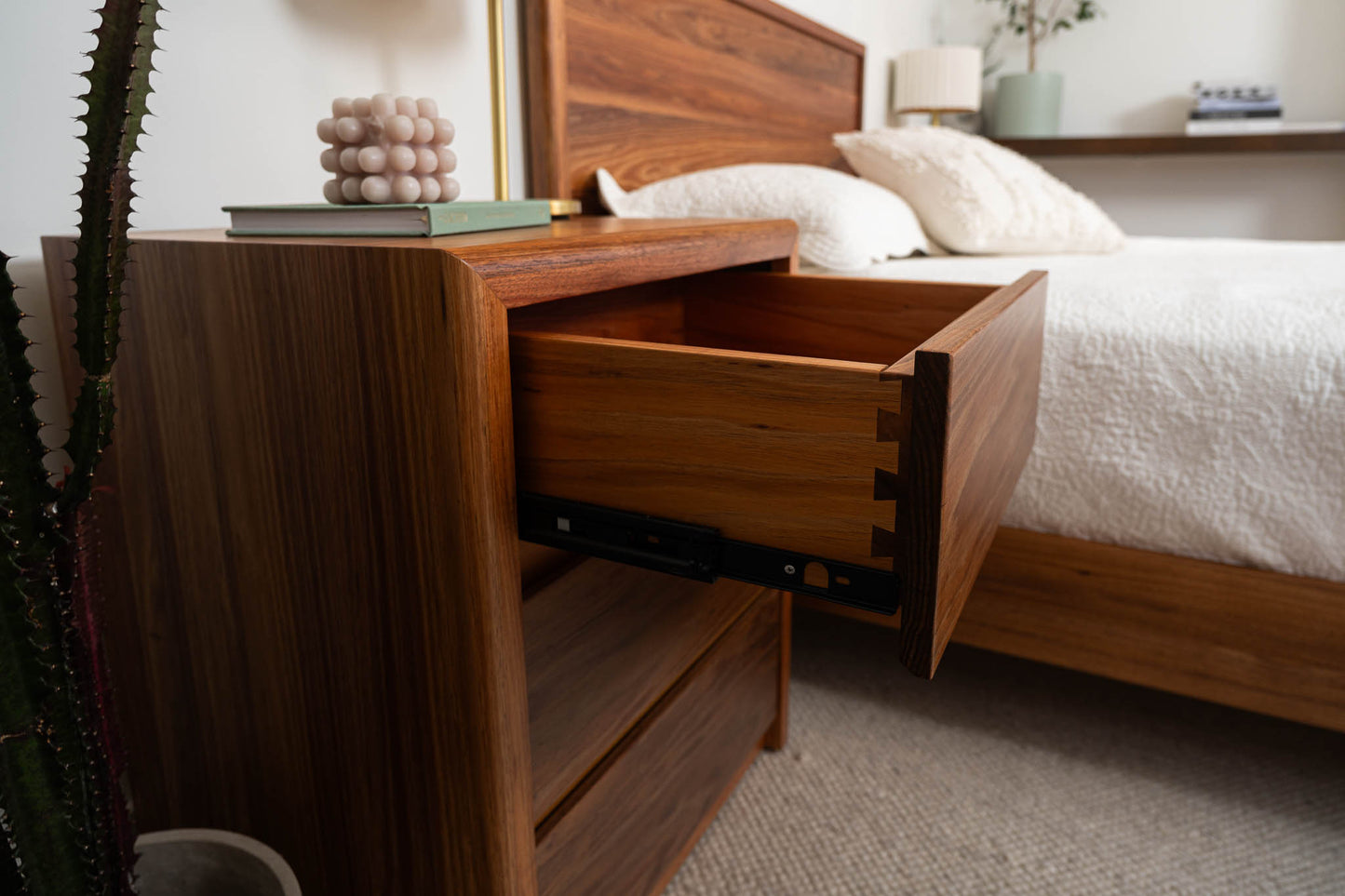 Yakka Blackwood Heritage Bedside Table (3 Drawer)