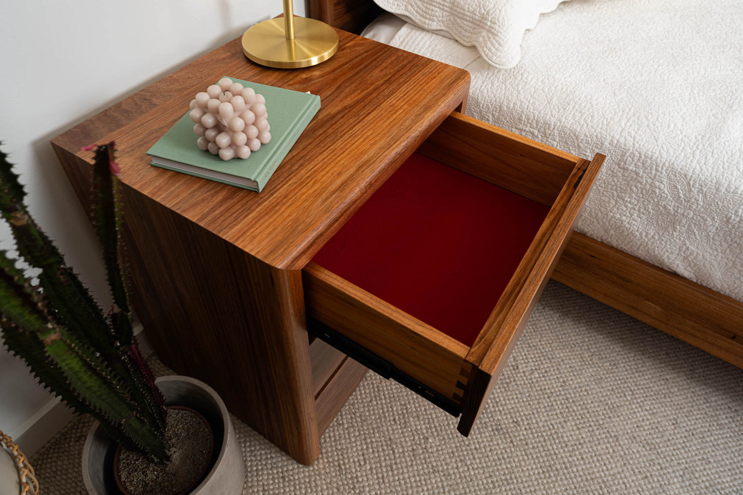 Yakka Blackwood Heritage Bedside Table (3 Drawer)
