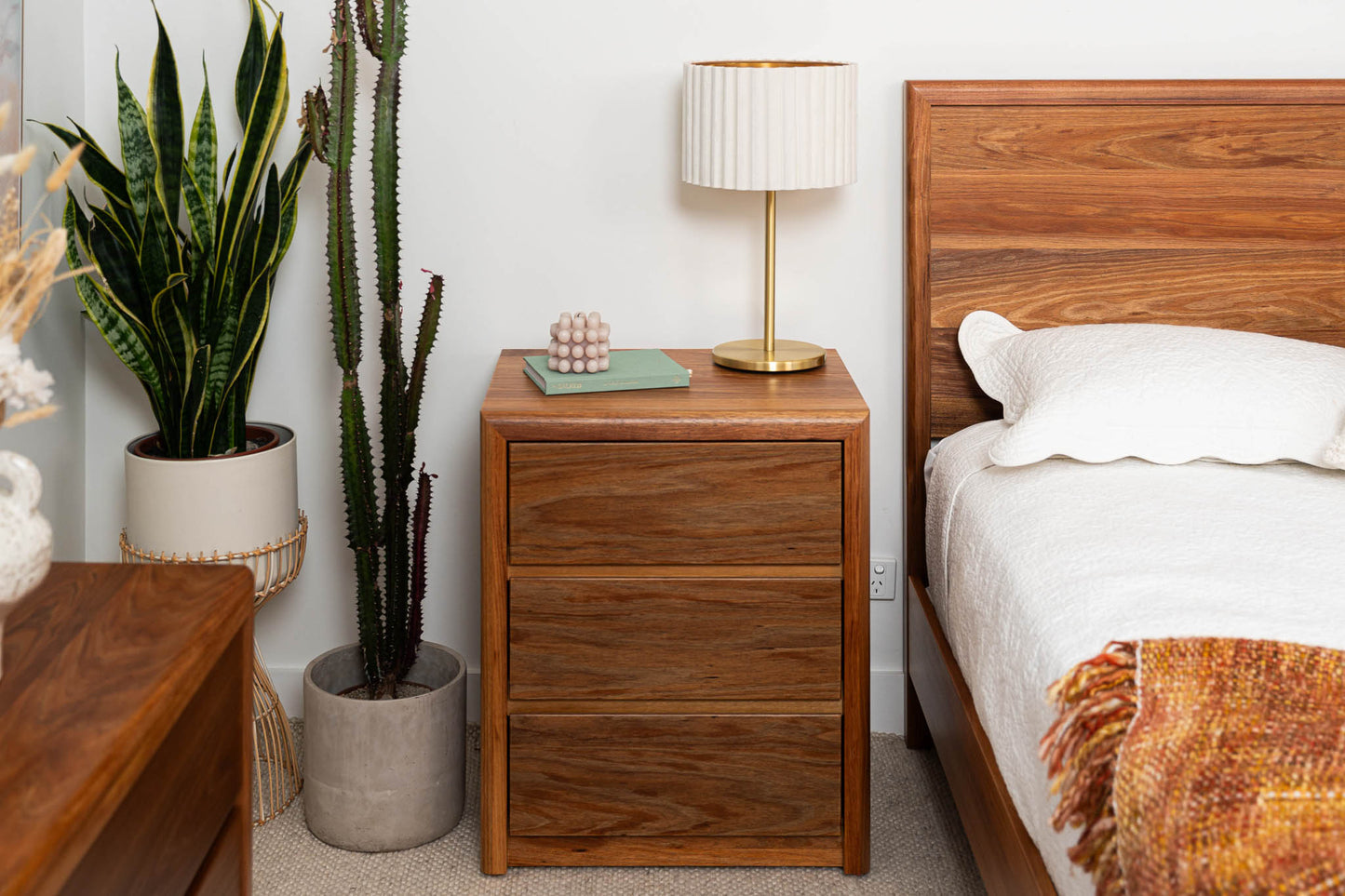 Yakka Blackwood Heritage Bedside Table (3 Drawer)