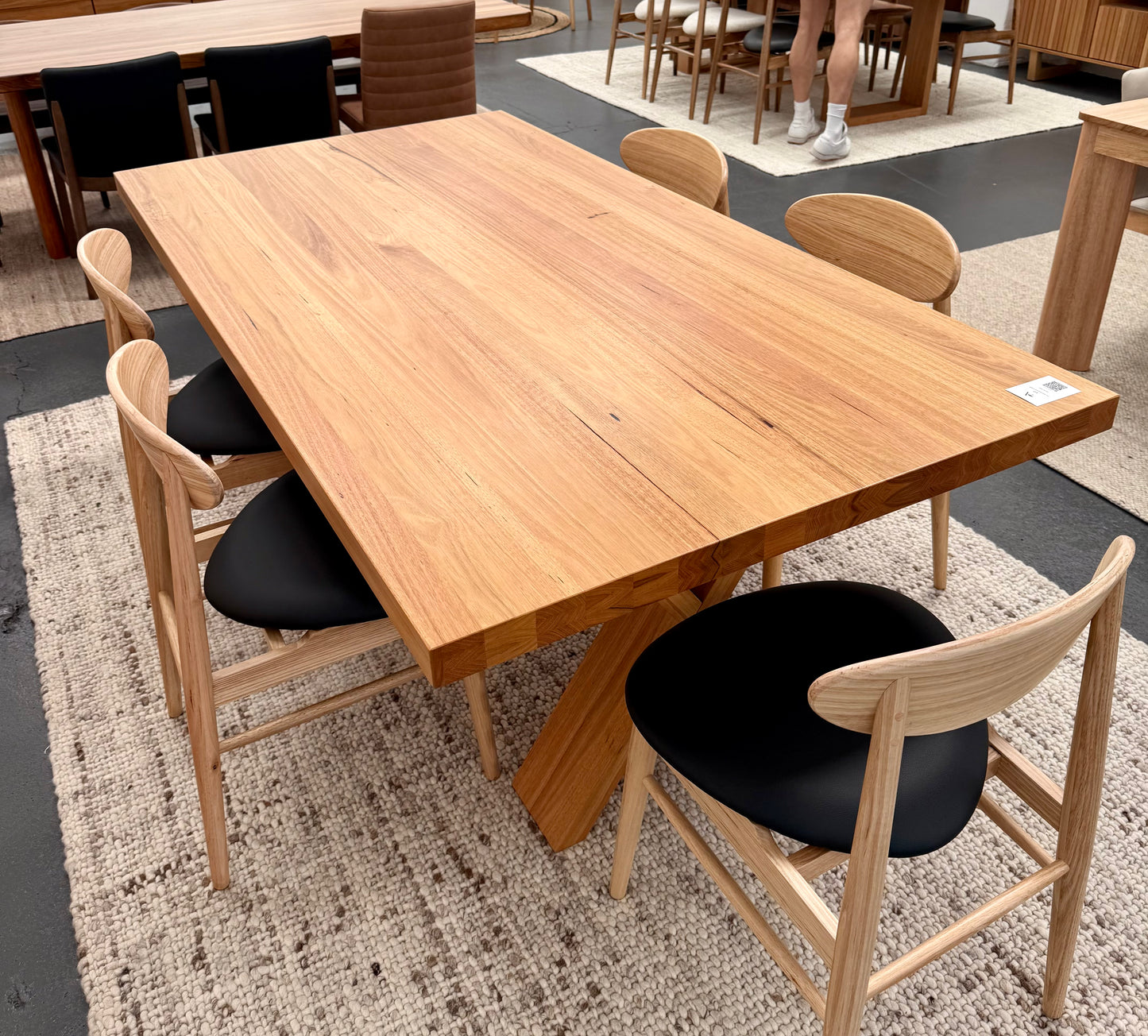 Ex Demo Axl Vic Ash Feature Grade Dining Table 2.1m - Brisbane Showroom