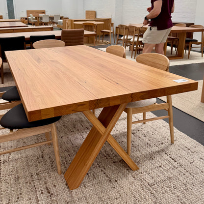 Ex Demo Axl Vic Ash Feature Grade Dining Table 2.1m - Brisbane Showroom